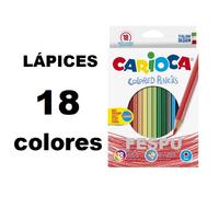 lápices de madera 12/18/24 colores CARIOCA Cuerpo hexagonal Colores brillantes y lavables y escritura blanda fespu shop