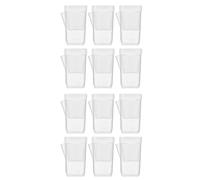 Lapiglo 12 macetas de riego automático para plantas suculentas, cuadradas para semitransparente para doble capa con recarga lateral, control de humedad para mini plantas de interior