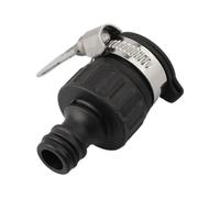 Lapiglo Adaptador de grifo sin rosca, mangueras de sistema de clic, para conector de manguera de jardín de acero inoxidable, se adapta a 3 diámetros comunes, 2.645-256.0