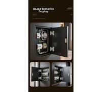 Lapiglo Bisagra de armario oculta con amortiguación silenciosa, acero laminado en frío ajustable 3D para bisagra de puerta, muebles de cocina