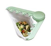 Lapiglo Colador triangular para fregadero, cesta esquinera para residuos de cocina, restos de alimentos, malla fina, ABS, color verde