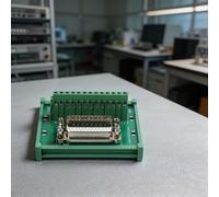 Lapiglo DB25 D-Sub - Bloque de terminales de riel DIN de 25 pines, adaptador de placa de conexión macho a hembra con conexiones de tornillo, 07 A 500 V, sistemas de control industrial PCB de fibra de
