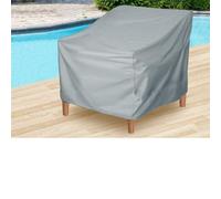Lapiglo Funda para silla de exterior Oxford 190T, impermeable, a prueba de polvo, sillas apilables de jardín y parrilla para protección, color gris, varios tamaños