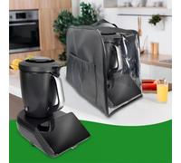 Lapiglo Funda protectora transparente TM7 plegable para electrodomésticos de cocina, funda impermeable Oxford y PVC con correas de almacenamiento, 33,5 x 40,5 cm