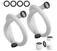 Lapiglo Juego de adaptadores de manguera de filtro de piscina de 1.5 pulgadas para bombas Intex, paquete de 2 mangueras de repuesto con divisor y conector en T filtros de arena