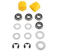 Lapiglo Kit de conversión de buje de rueda delantera a rodamiento compatible con 9040 532009040 121748x cortacésped 19mm ID Metal Amarillo (amarillo)