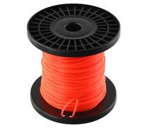 Lapiglo Línea de desbrozadora redonda roja de 50 m, 24 mm, cable de nailon resistente, para cortar y recortar césped