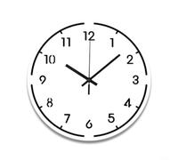 Lapiglo Moderno 30cm Acrílico Digital Wall Clock Funcionamiento silencioso para batería Decoración contemporánea para sala de estar Dormitorio (blanco)