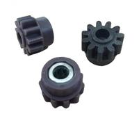 Lapiglo Paquete de 6 rodamientos de cubo para fregona para repuesto de escoba de pedal de fregona fácil para giro, piezas de mopa de plástico, color blanco y negro
