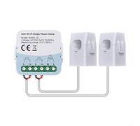 Lapiglo para Tuya Compatible con WiFi Medidor de potencia 2 canales Detección de flujo bidireccional 80A para datos en tiempo real Max Gestión de energía doméstica
