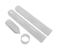 Lapiglo Poste de musgo de plástico apilable para plantas trepadoras, estaca blanca de 28,5 cm con toma de tierra, enrejado de jardín de fácil montaje para hiedra Pothos, paquete de 2