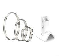 Lapiglo Soporte de poste para exterior sin taladro para SoloCam S340 E30 E42 S330, soporte de cámara de seguridad ABS resistente a la intemperie con visión ajustable, color blanco