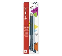 Lápiz de grafito triangular grueso STABILO Trio thick - Caja con 12 unidades color de cuerpo petroleo - Mina HB