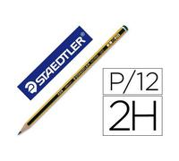 Staedtler noris 120-4 lapiz de grafito hexagonal - mina 2h - resistencia a la rotura - madera de bosques sostenibles (12 uds)
