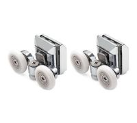 LAPooh Ruedas Mampara Ducha 2 Pcs/4PCS Shower Door Rollers 23mm Twin Zinc Alloy Shower Door Wheels Top Ruedas para Mamparas De Ducha (Color : Top 2pcs, Size : 19mm)