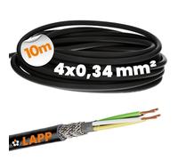 Lapp 10x10m LiYCY - Cable Blindado de Control y Datos 4x0,34 mm², Negro