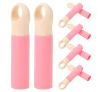 LAPYAPPE 10 Tapas de Plástico Rosa para Mango de Escoba y Fregona, Repuesto Cómodo y Funcional para Limpieza del Hogar, Pack de 10 Unidades Diseño Sencillo