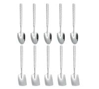 LAPYAPPE 10piezas Cucharas Acero Inoxidable con Diseño Pala para Postres Helado Café y Pastel Cucharas Pequeñas Ergonómicas Multiuso para Cocina y Control de Porciones