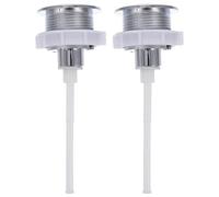 LAPYAPPE 2 Piezas Botón De Pulsador para Cisterna De Inodoro Reemplazo De Botones para Tanque De Agua ABS Plata Fácil De Desmontar