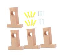 LAPYAPPE 4 Soportes de Madera para Barra de Cortina, Soporte Central Fácil de Instalar y Resistente para Sala y Estudio, Diámetro Interior 2.5cm y 3cm
