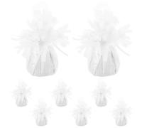 LAPYAPPE 8 Piezas Peso para Globos de Fiesta, Anclaje Decorativo 140g Blanco