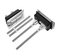 LAPYAPPE Botón de reemplazo del Tanque del Inodoro, pulsador de Cisterna Rectangular, 2 Piezas, ABS Plata, fácil reemplazo, Control de Agua, Repuesto para baño Color Aleatorio