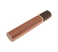 LAPYAPPE Mango de Cuchillo Octogonal Marrón de Madera y Metal para Cuchillos de Cocina Japoneses, Diseño Tradicional y Agarre Mejorado para Uso Profesional