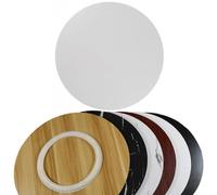 Lar - Tocadiscos de madera Lazy Susan, plato giratorio para cocina y mesa de comedor, 28in / 70 cm, color blanco, para cenas familiares y fiestas