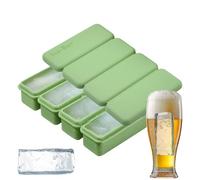 Large Ice Tray with Lid, 4-Grid Big Iced Cube Maker Mold, Easy-Release Chilling Tool for Whiskey, Brandy, Vodka, Cognac, Bourbon, Tequila, and Beverage Cooling at Home or Parties