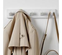 LARHN Perchero Pared Blanco - 5 Colgadores XL - 42 cm - Percha