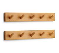 LARHN Perchero Pared Madera (2 uds.) - 5 Colgadores - 43 cm - Percha