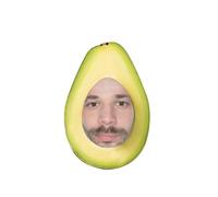 Larilotte Cojín Personalizado en Forma de Fruta FEA con Cara de Personas, cojín de Frutas 3D Personalizado como Divertido Recuerdo de Fotos Regalos en Forma de Aguacate para la decoración del hogar