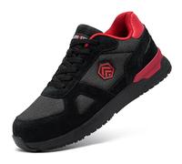 LARNMERN PRO S1 Ligero Zapatillas de Seguridad Hombre Rojo 42.5EU