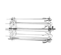 Laroal Asador de kebab de acero inoxidable para horno, incluye 10 kebabs, compatible con freidoras de aire