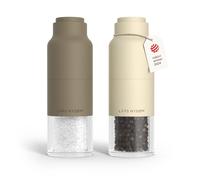 LARS NYSØM Juego de Molinillo de Sal y Pimienta Manual - Salero y Pimentero | Molinillos Sal y Pimienta Manuales - Acero Inoxidable - Molinillo Cerámico Ajustable - Molinera Especias - Diseño de Botella