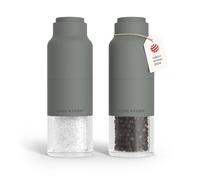 LARS NYSØM Juego de Molinillo de Sal y Pimienta Manual - Salero y Pimentero | Molinillos Sal y Pimienta Manuales - Acero Inoxidable - Molinillo Cerámico Ajustable - Molinera Especias - Diseño de Botella