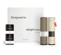 LARS NYSØM Juego de Molinillos de Sal y Pimienta con 2 Latas de Especias | Juego de Regalo - Molinillos de Sal y Pimient - con 2 Latas de Especias Sal y Pimienta - Empaquetado en una Caja de Regalo