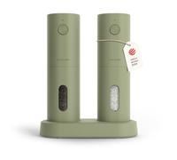 LARS NYSØM Juego de Molinillos Eléctricos de Sal y Pimienta - Automáticos | Salero y Pimentero Electrico Recargables por USB - Molino de Cerámica Ajustable - Set de Molinillo Sal y Pimento Electrico
