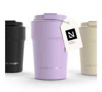 LARS NYSØM Taza Termica Cafe 380ml - Vaso Termo Cafe para Llevar - Aislante | Taza Termo Cafe para Llevar de Acero Inoxidable - 4h caliente 8h frío - Prueba de Fugas para la Bebida Caliente - Travel Mug