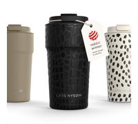 LARS NYSØM Taza Termica Cafe 500ml - Vaso Termo Cafe para Llevar - Aislante | Taza Termo Cafe para Llevar de Acero Inoxidable - 4h caliente 8h frío - Prueba de Fugas para la Bebida Caliente - Travel Mug