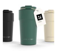 LARS NYSØM Taza térmica café para llevar | Termo Café para llevar de 0,5 litros con aislante | Travel Mug de Acero Inoxidable a Prueba de Fugas para la Bebida Caliente y el Té (Pine Green, 500ml)