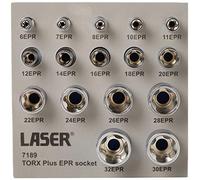 Laser 7189 Torx® Plus EPR Socket Set 1/4" D, 3/8" D, 1/2" D 16pc