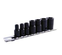 Laser Herramientas Impacto Invertida Torx Star Enchufe Set 1cmD 0.6cmD 7pc Negro