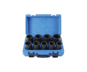 Laser Herramientas Métrico Juego de Llaves Vaso 1.9cmD 9pc Simple Hex 90mm Deep