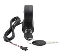 Lastdaytime Interruptor de arranque eléctrico Scooter 12V-48V Key Ignition Lock Carcasa ABS para control fiable Negro
