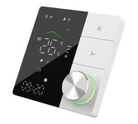Lastdaytime Termostato inteligente programable WiFi para acondicionadores A-ir, controlador de temperatura de 3 velocidades con programación semanal y regulación precisa de ± 1 °C (blanco y negro)