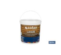 Lasur protector al agua para madera mate nogal 4 l