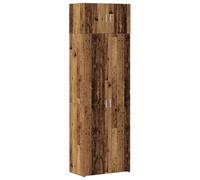 LASWWQMRF Armario de 3 piezas, aspecto de madera envejecida, 70 x 42,5 x | Juego de 3 armarios de madera flexibles con 4 puertas para dormitorio, sala de estar y oficina en casa.