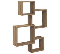 LASWWQMRF Estantería para cubos de pared, 64 x 13,5 x 91,5 cm, madera de | Elegante estantería escalonada para sala de estar y oficina. Estante de pared vertical con una capacidad de carga robusta de