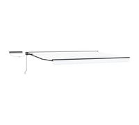 LASWWQMRF Toldo extensible con mando a distancia, color antracita, blanco | Parasol de media casete para patio y jardín con inclinación continua, manivela y mando a distancia.